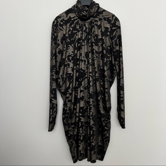 ALICE by TEMPERLEY Metallic Atlas Longsleeve Turtleneck Dress - Picture 5 of 10